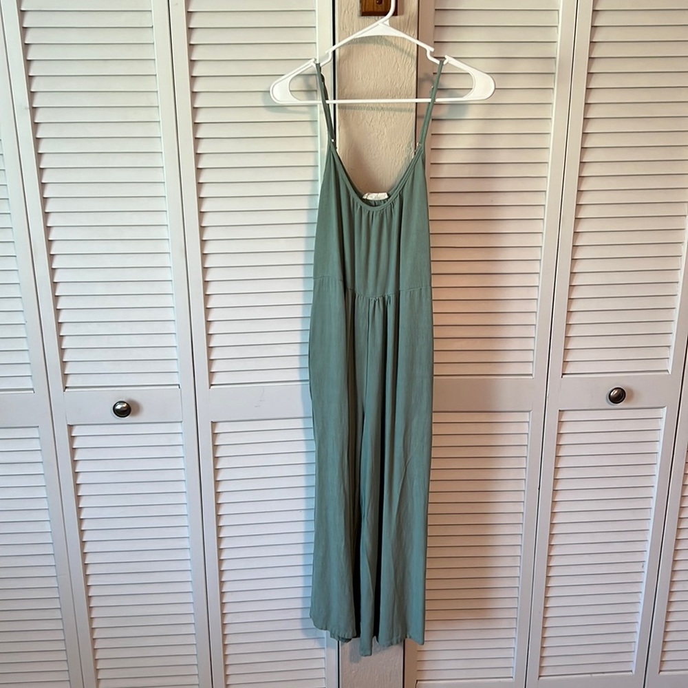 Light Green Cropped Pant Jumpsuit